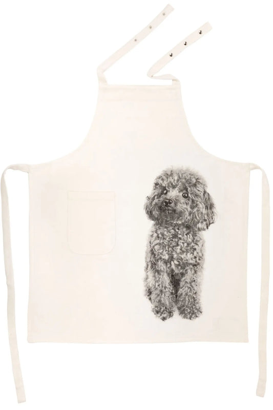 Tablier de cuisine Design Animalier Caniche Blanc et Noir