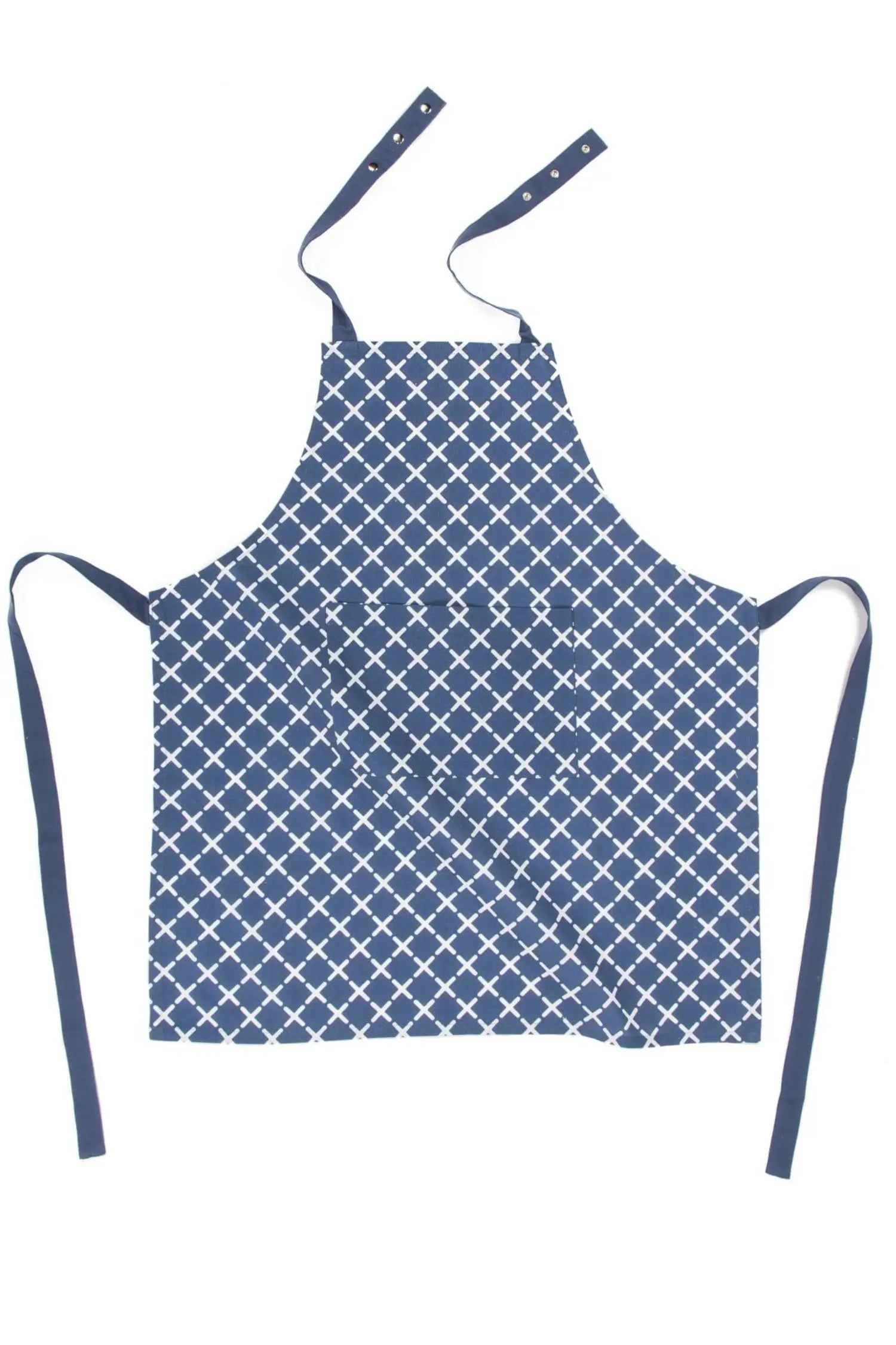 Tablier de cuisine Design Géométrique Bleu Foncé
