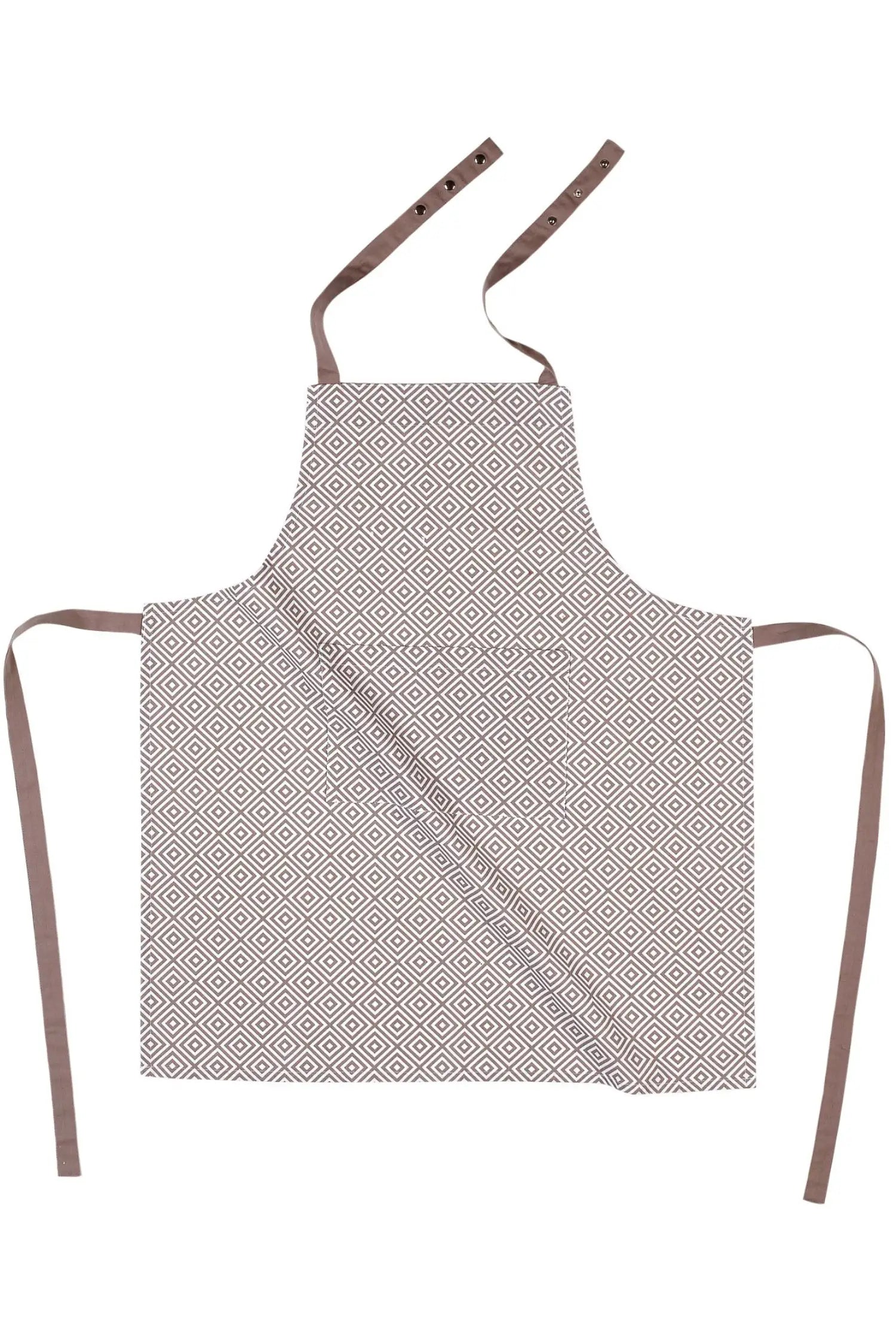Tablier de cuisine Design Géométrique Taupe