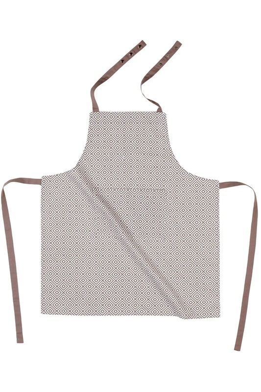 Tablier de cuisine Design Géométrique Taupe