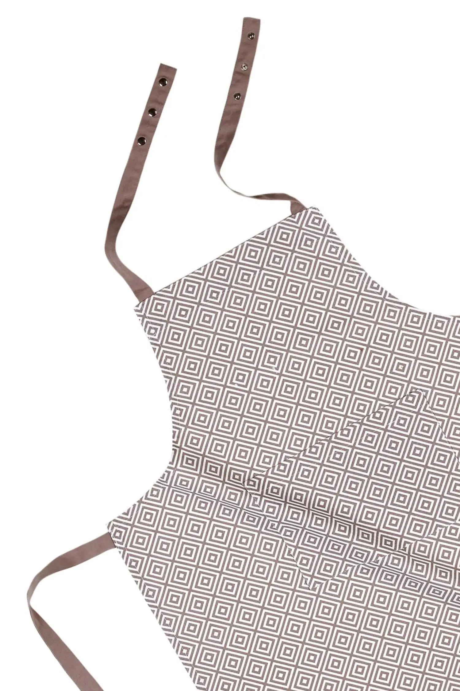 Tablier de cuisine Design Géométrique Taupe