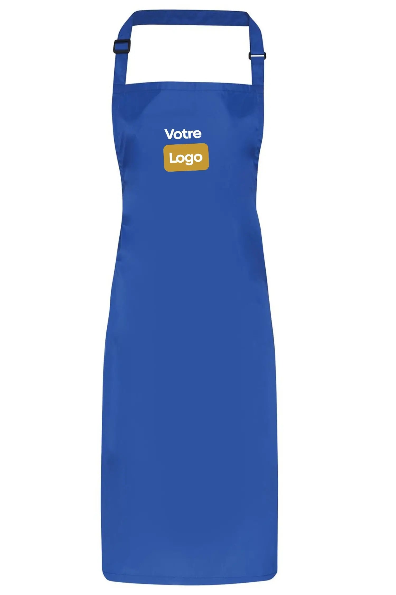Tablier de cuisine imperméable personnalisé à bavette - Bleu roi
