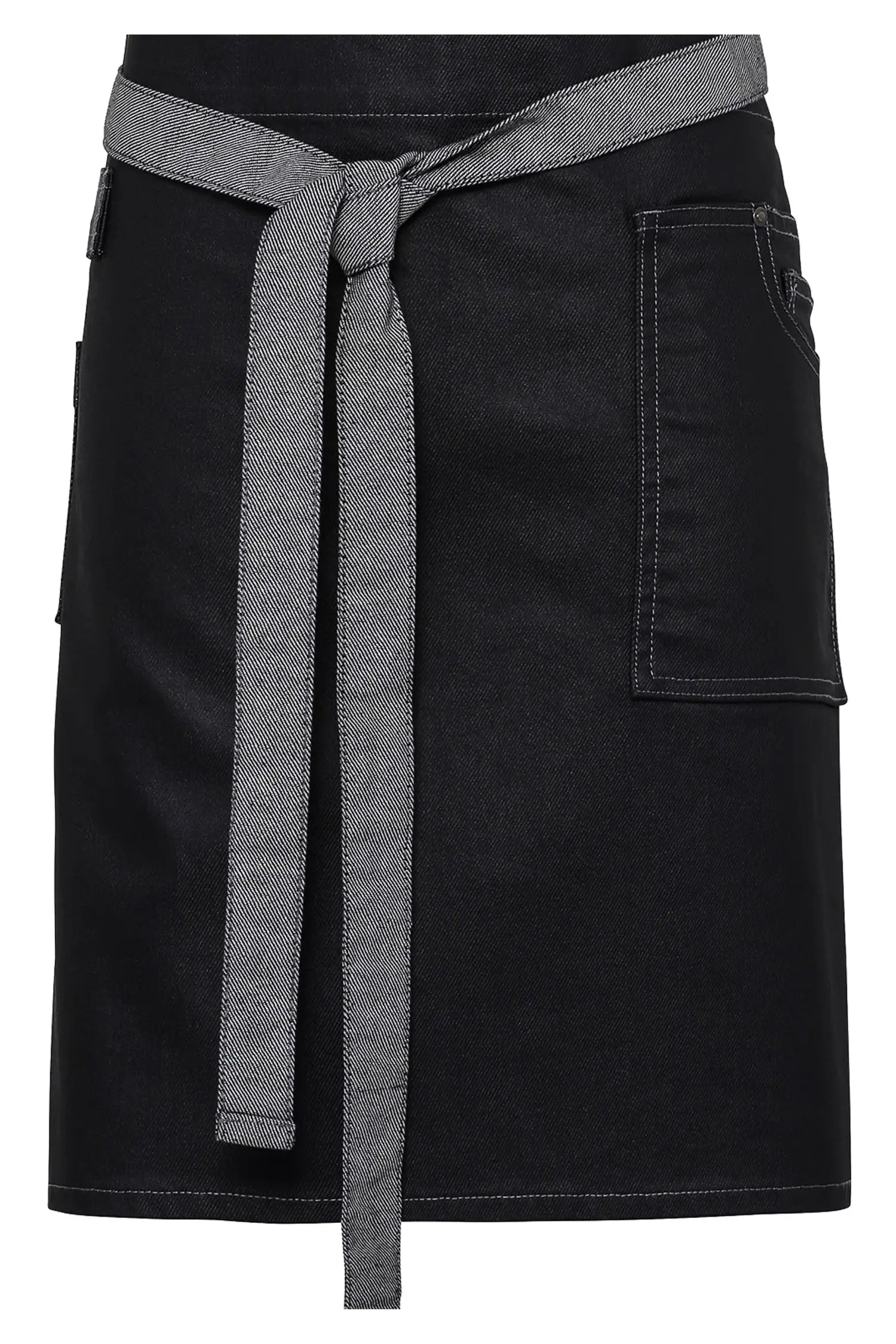 Tablier de cuisine mi-long en Denim - Noir Denim
