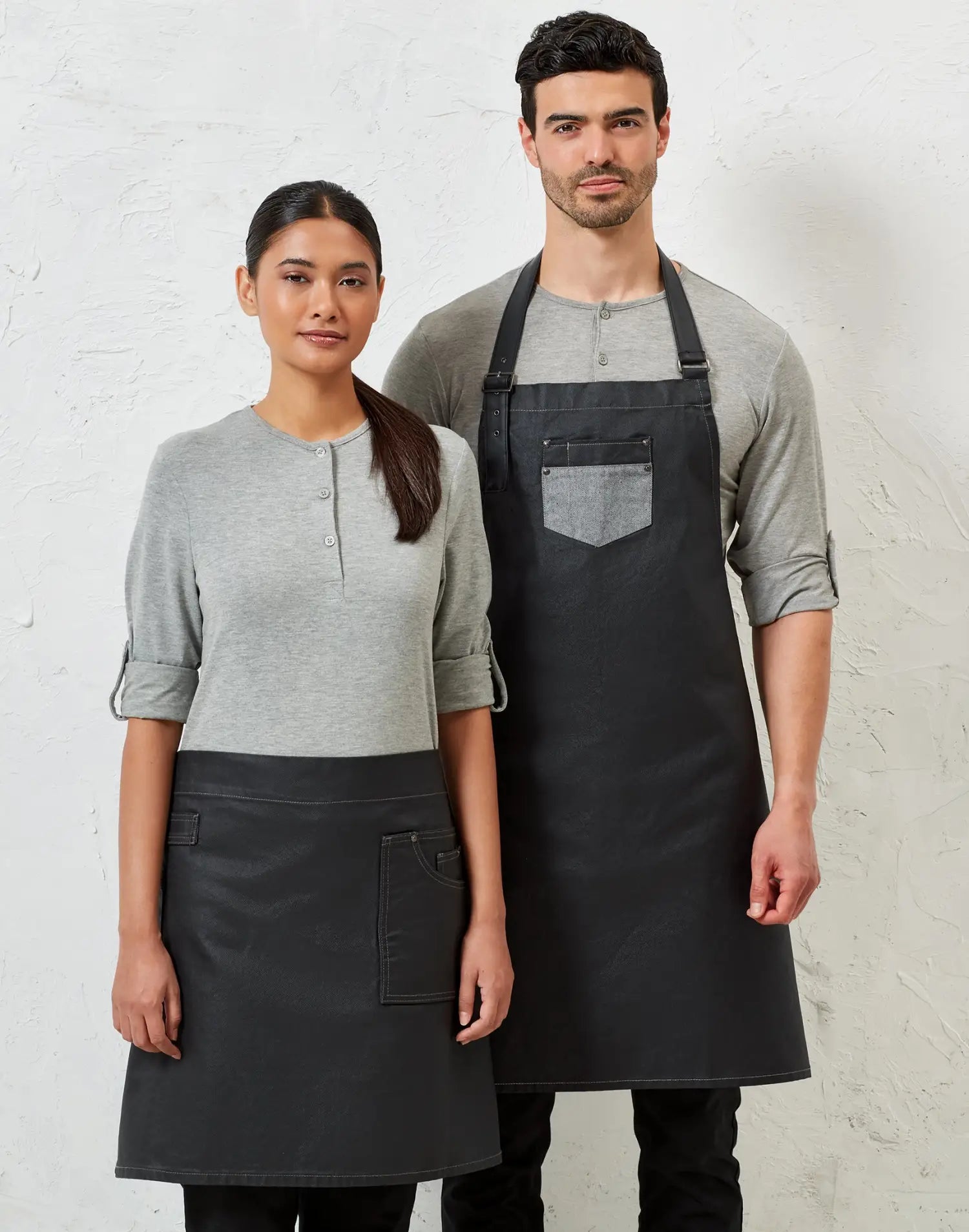Tablier de cuisine mi-long en Denim