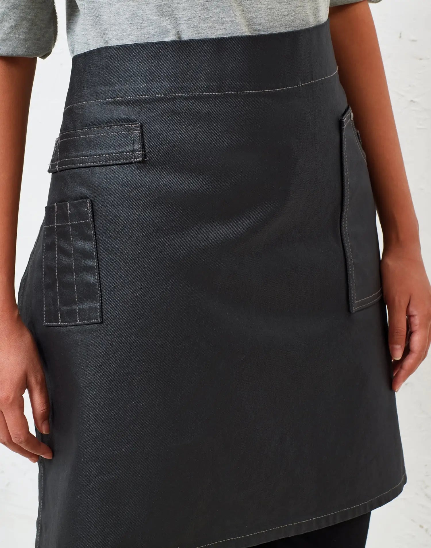 Tablier de cuisine mi-long en Denim
