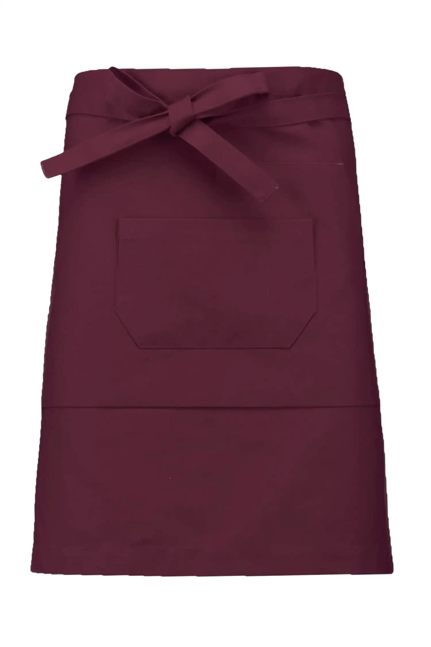 Tablier de cuisine Mi-Long personnalisé avec Double Poche - Bordeaux
