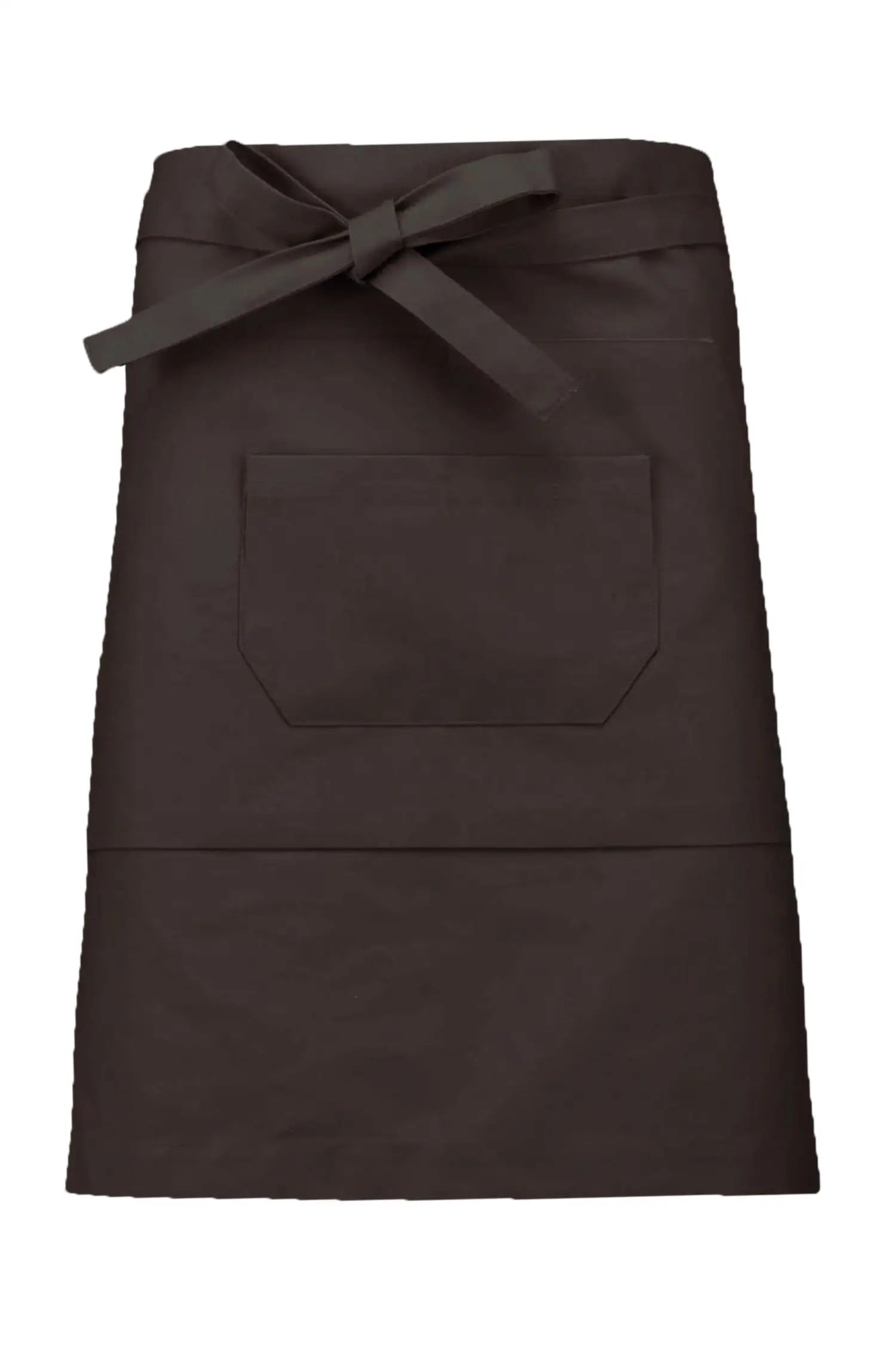 Tablier de cuisine Mi-Long personnalisé avec Double Poche - Marron