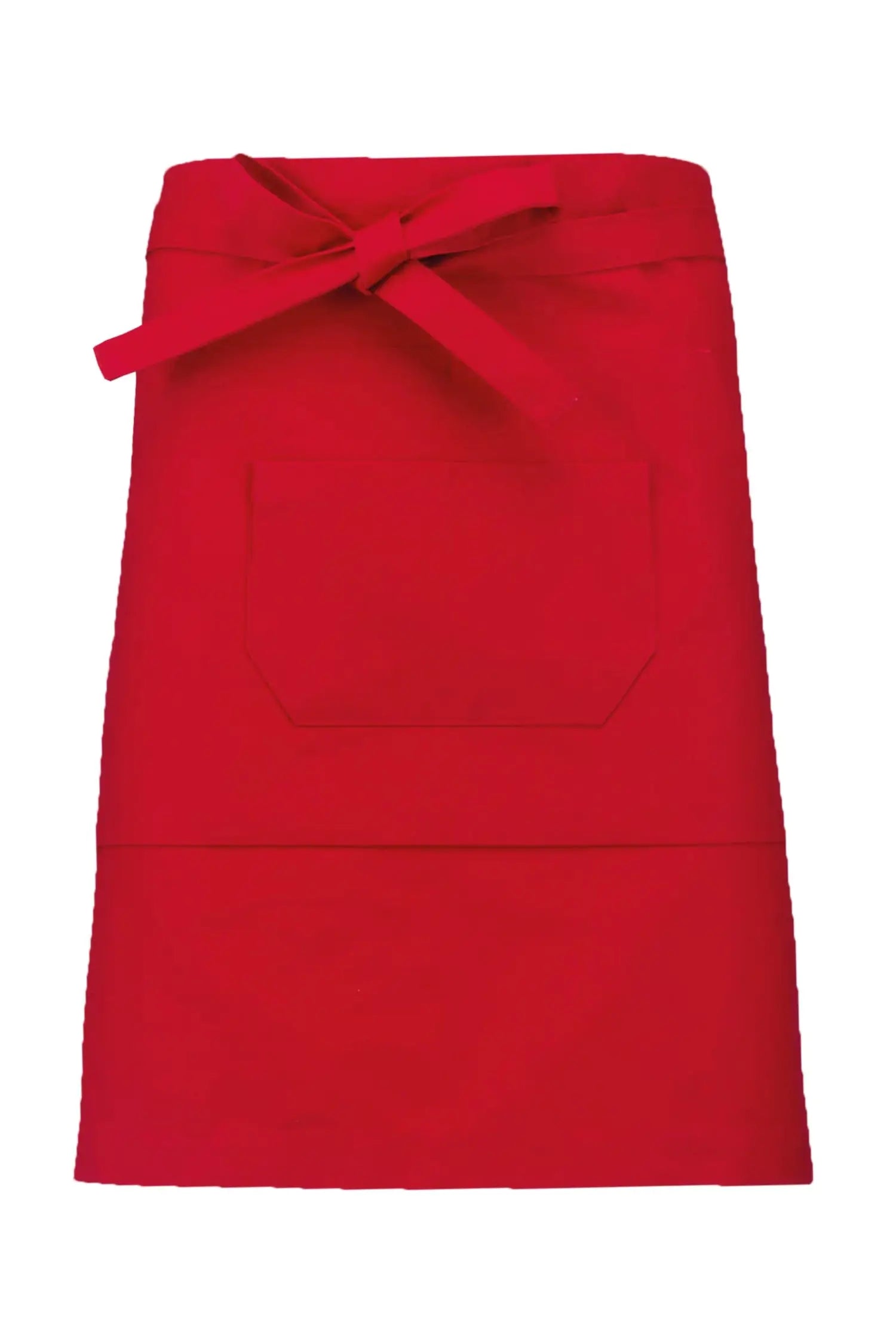 Tablier de cuisine Mi-Long personnalisé avec Double Poche - Rouge