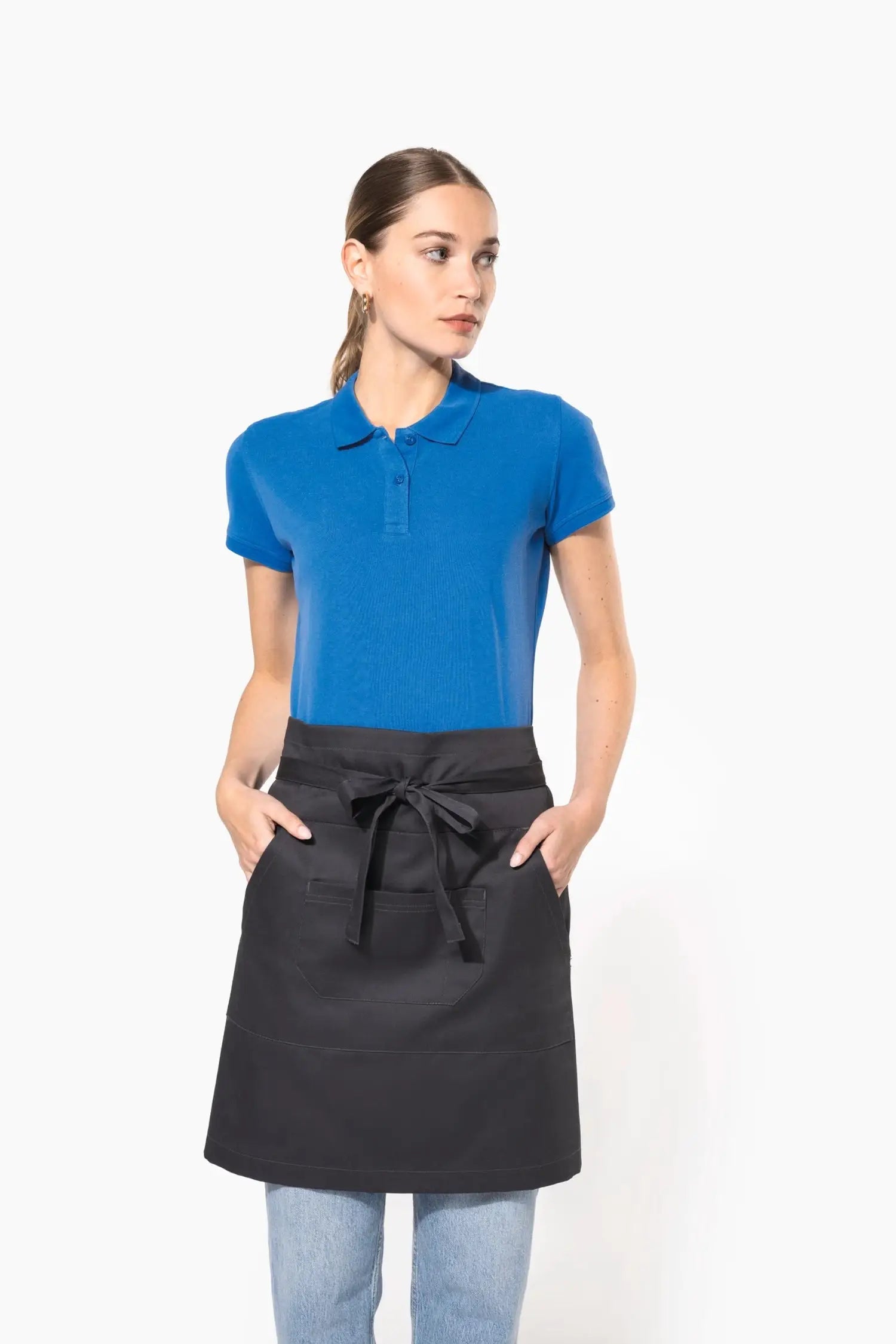 Tablier de cuisine Mi-Long personnalisé avec Double Poche