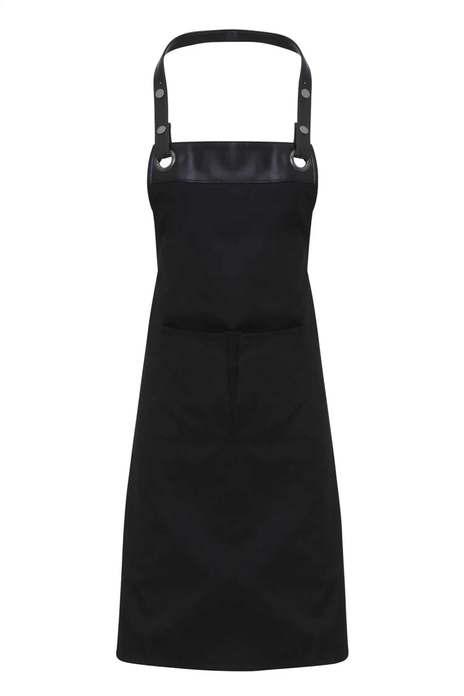 Tablier de cuisine personnalisé à bavette Espresso - Noir/noir