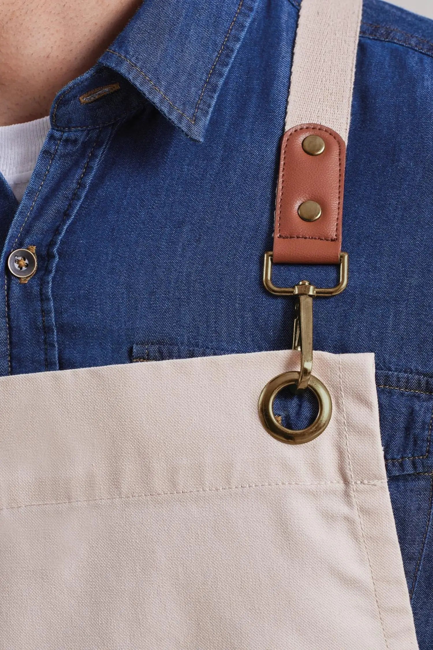 Tablier de cuisine personnalisé Bavette à Bretelles Croisées Clip’n’Clasp