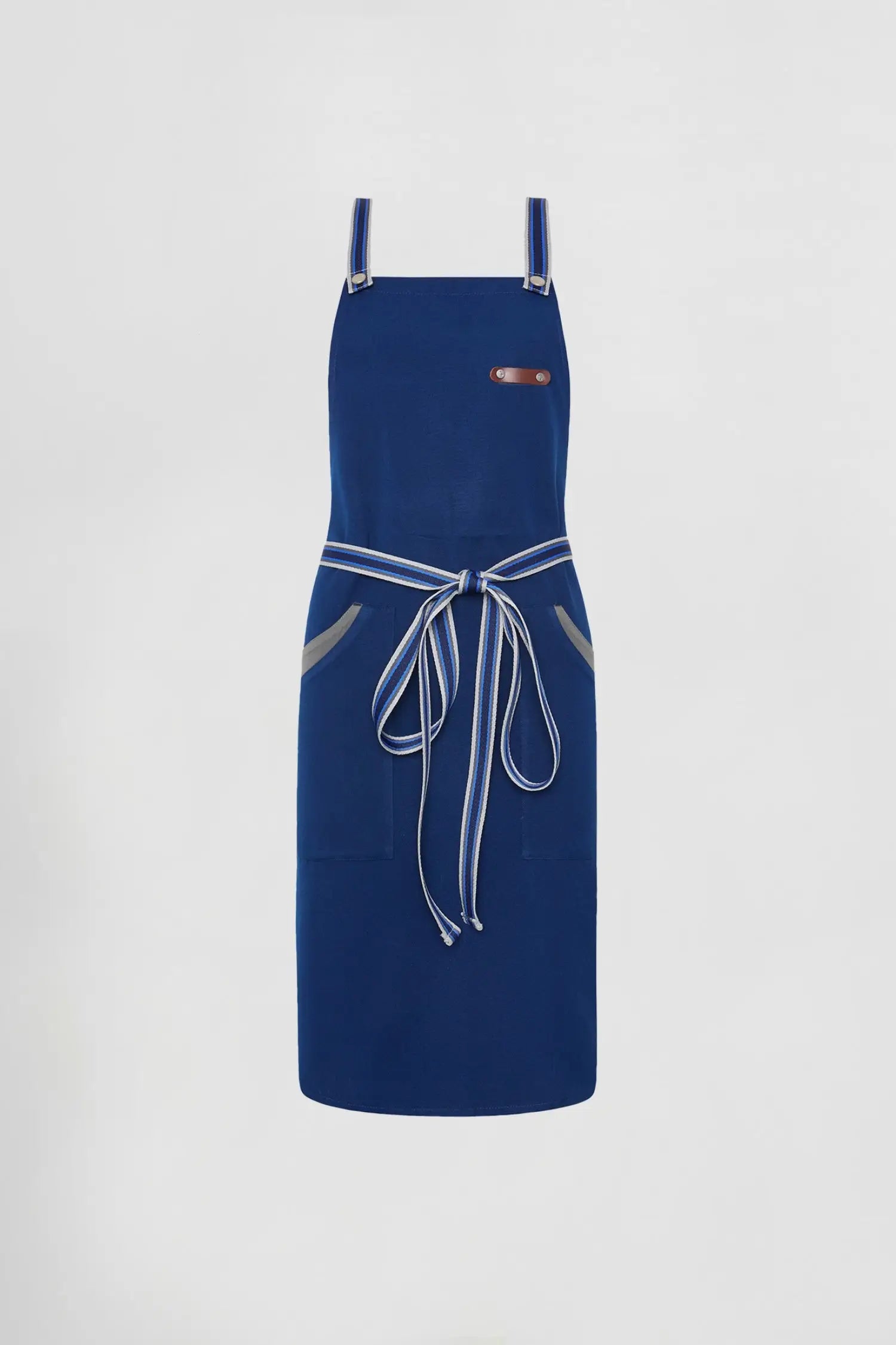 Tablier de cuisine personnalisé bicolore à bavette