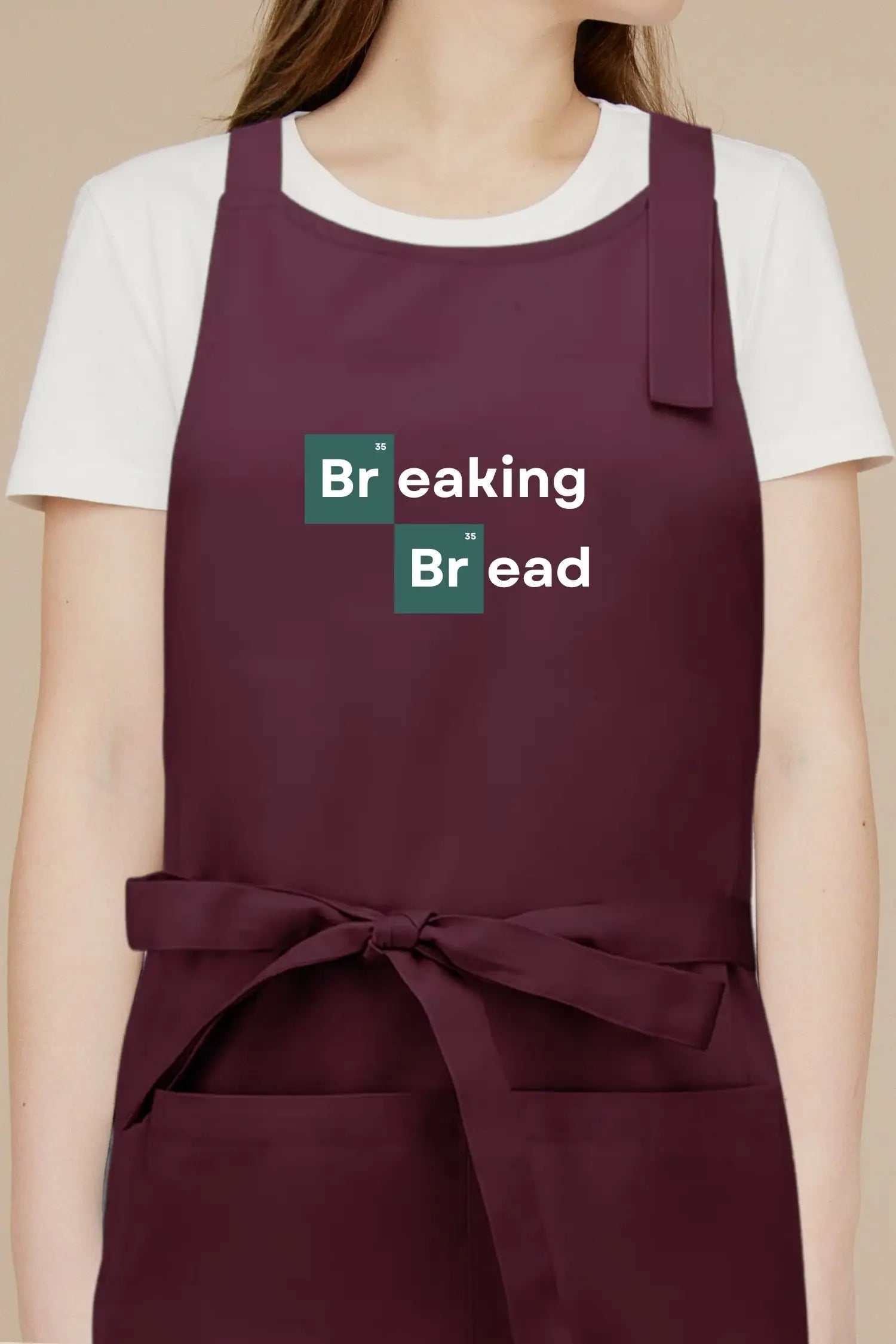 Tablier de cuisine personnalisé “Breaking Bread” - Chocolat
