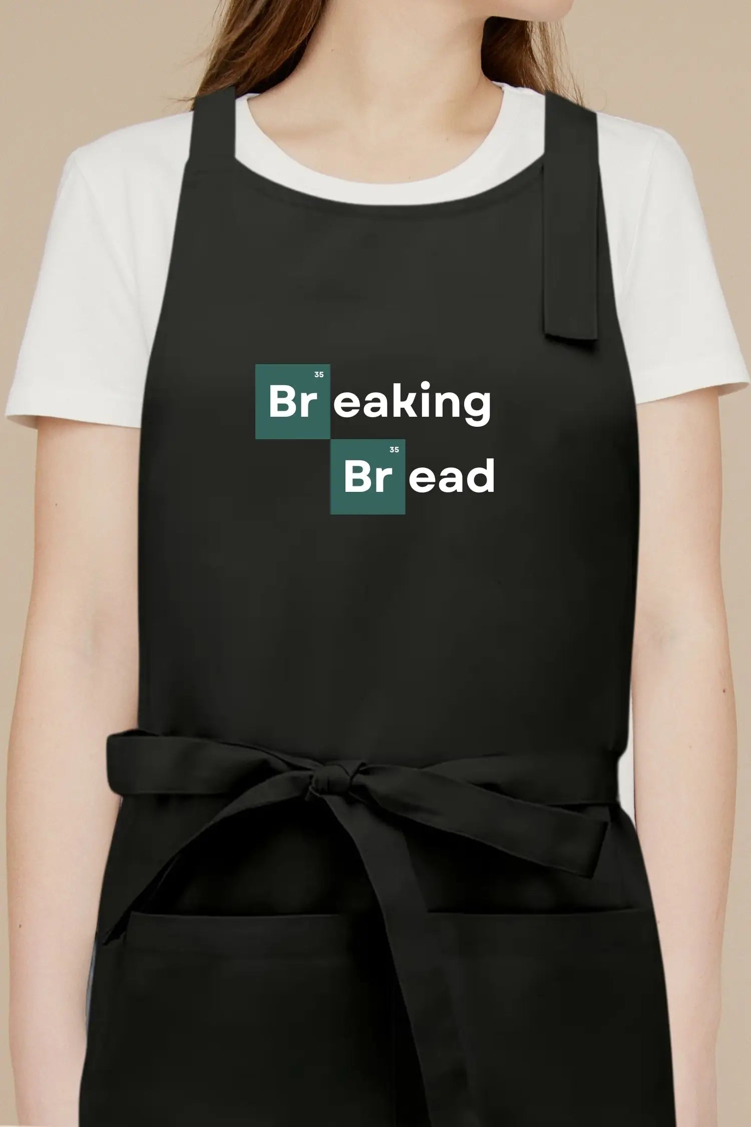 Tablier de cuisine personnalisé “Breaking Bread” - Noir