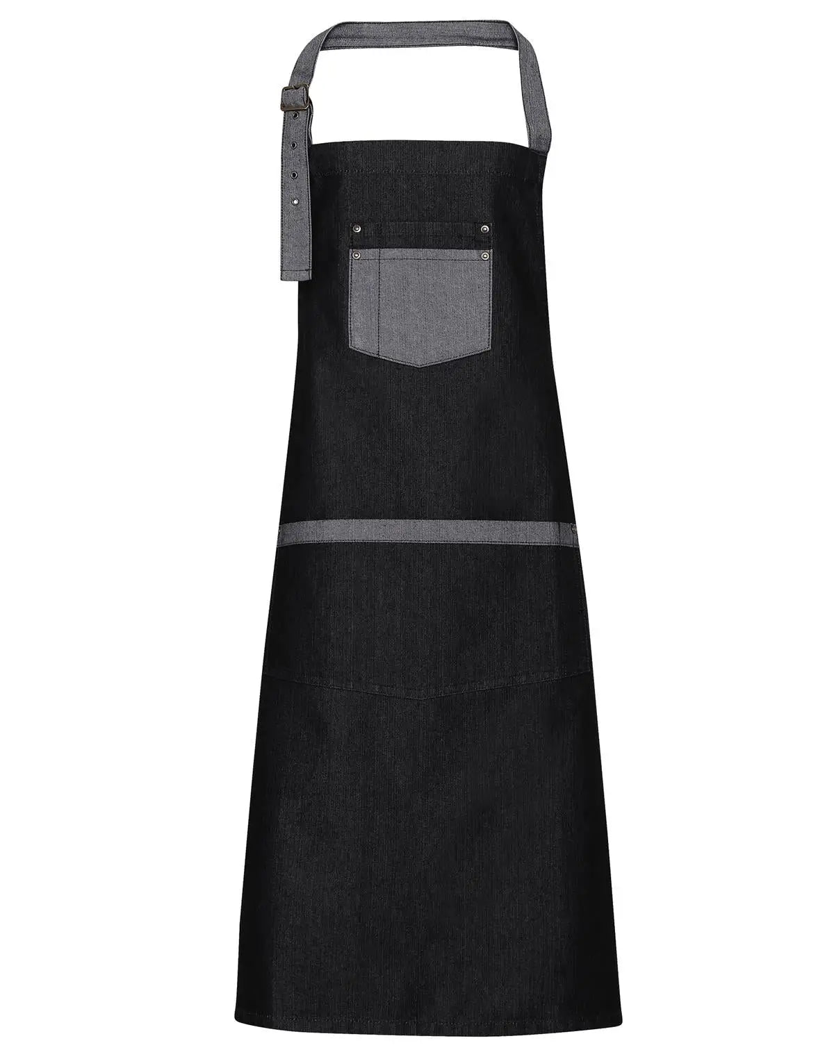 Tablier de cuisine personnalisé denim à bavette