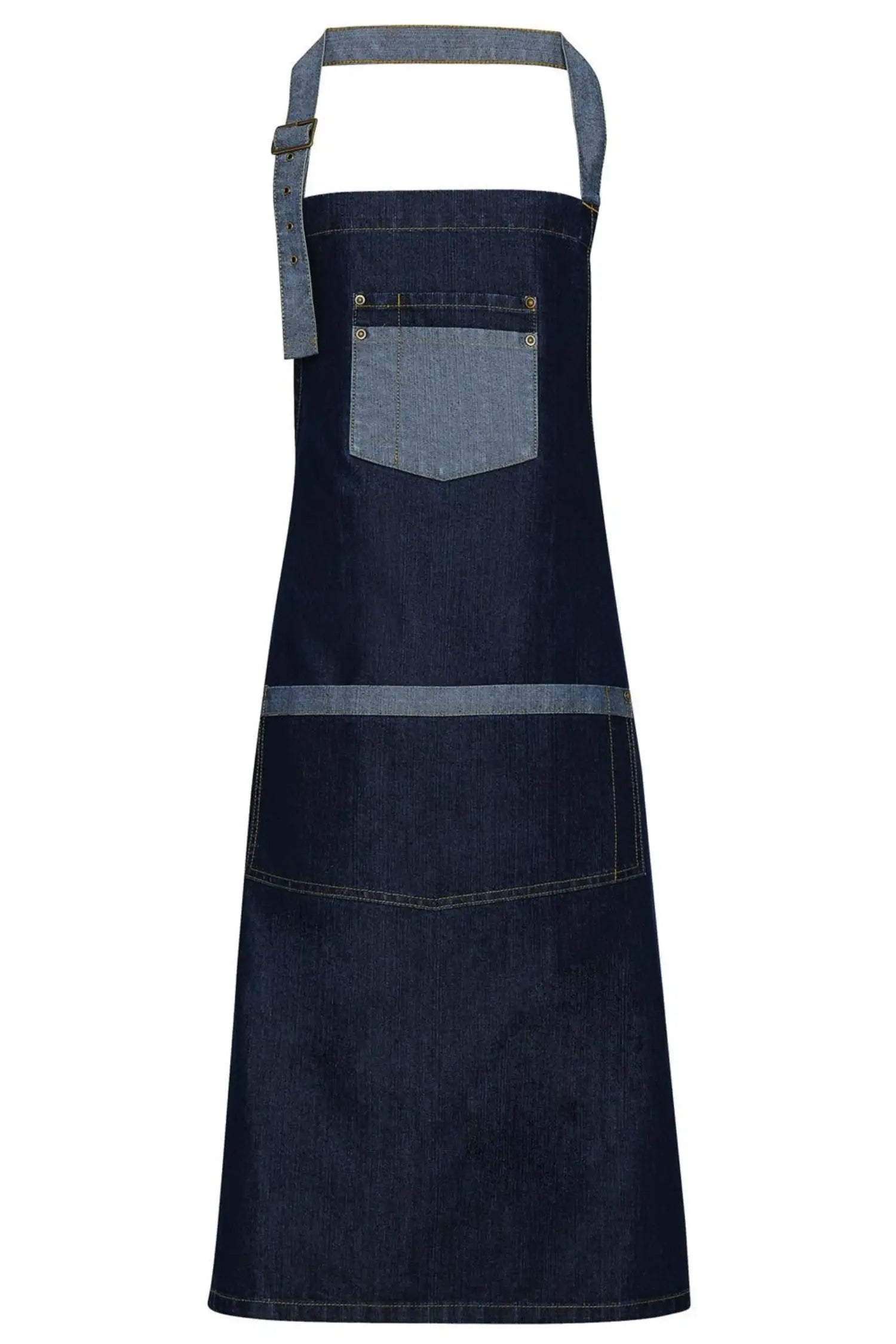 Tablier de cuisine personnalisé denim à bavette