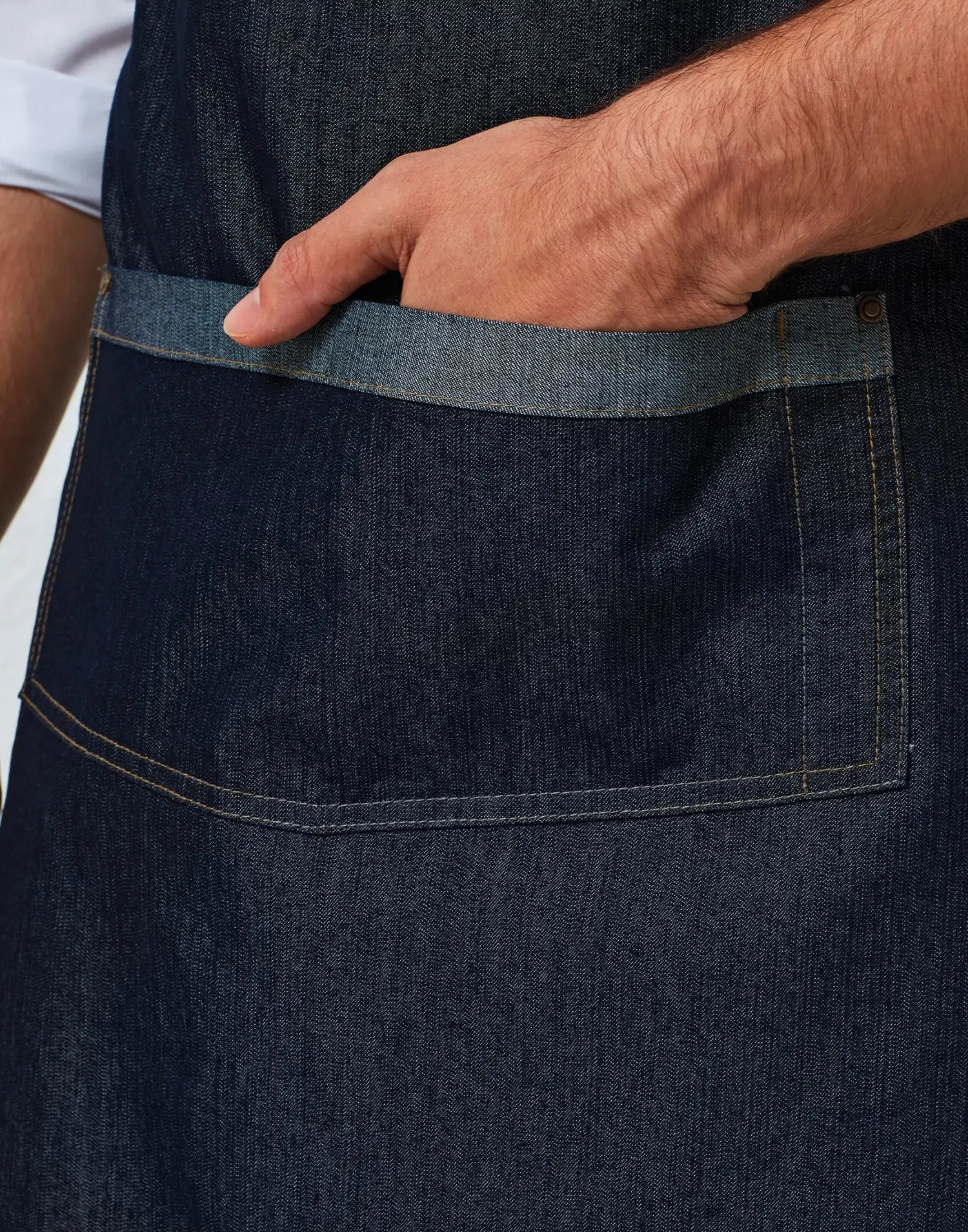 Tablier de cuisine personnalisé denim à bavette