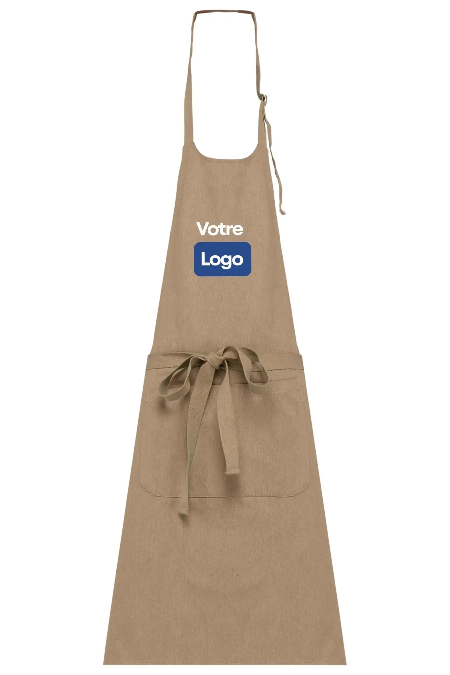 Tablier de cuisine personnalisé éco responsable - Beige