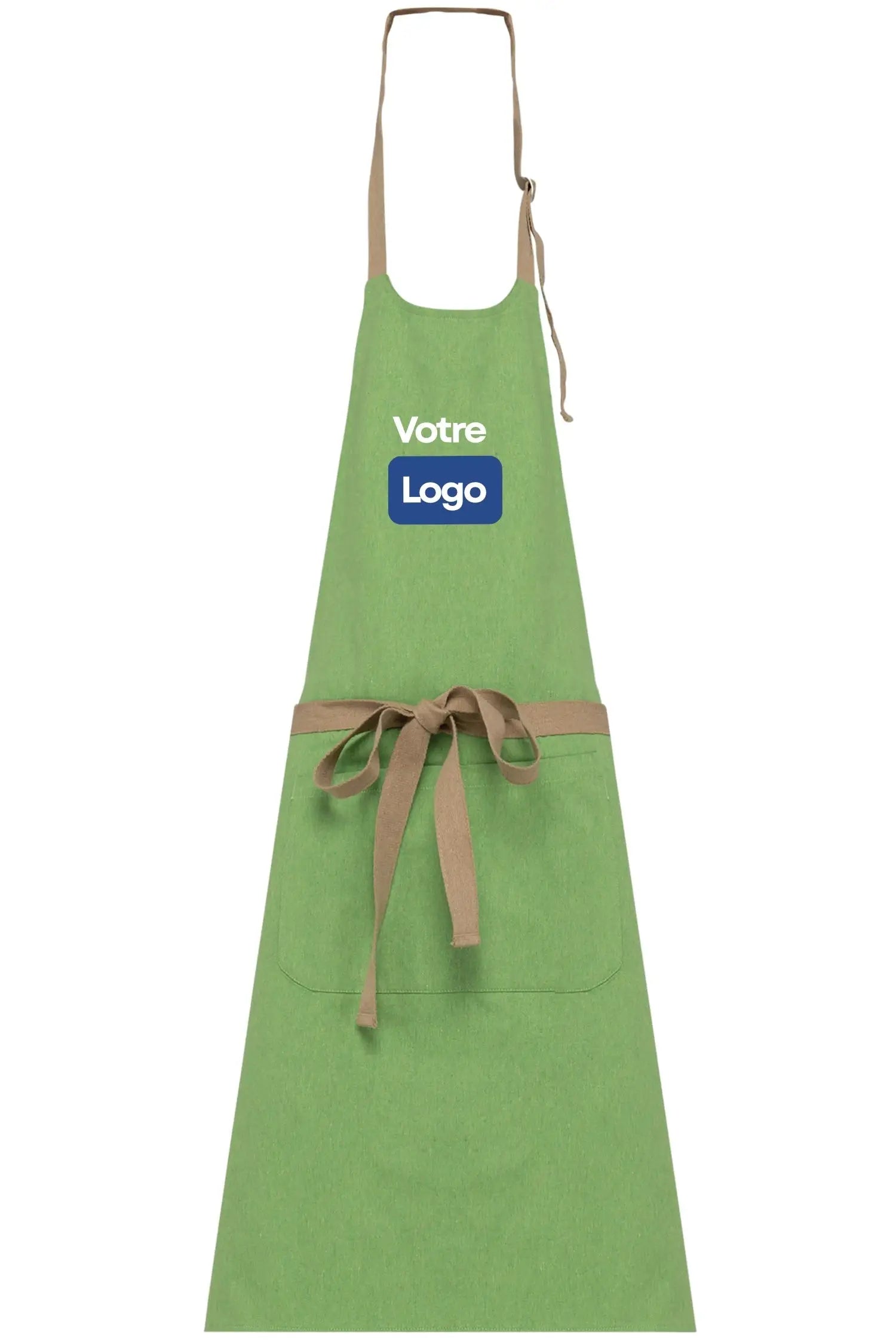 Tablier de cuisine personnalisé éco responsable - Vert Prairie