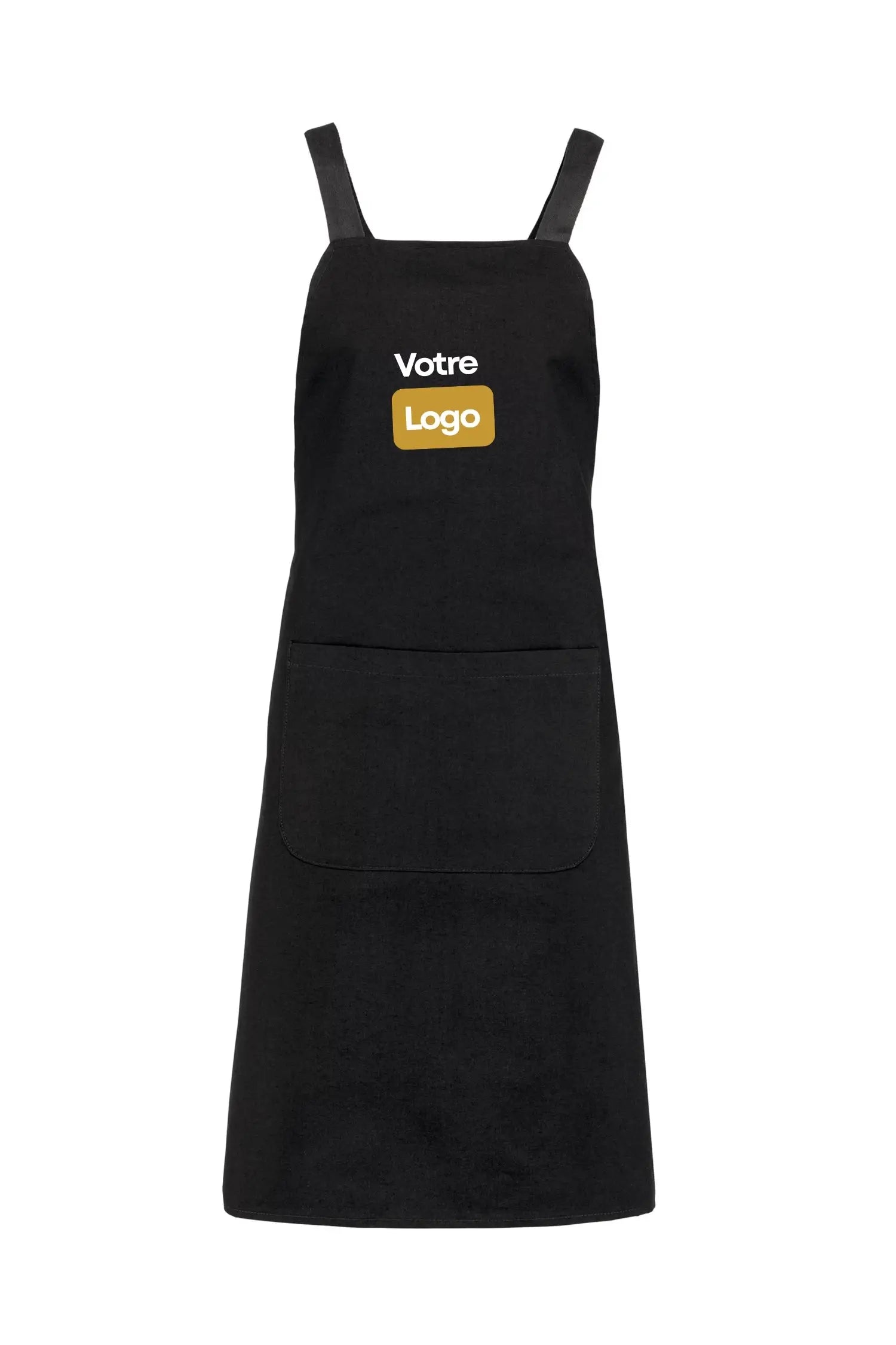 Tablier de cuisine personnalisé ’Héritage’ 100% coton Bio - Noir