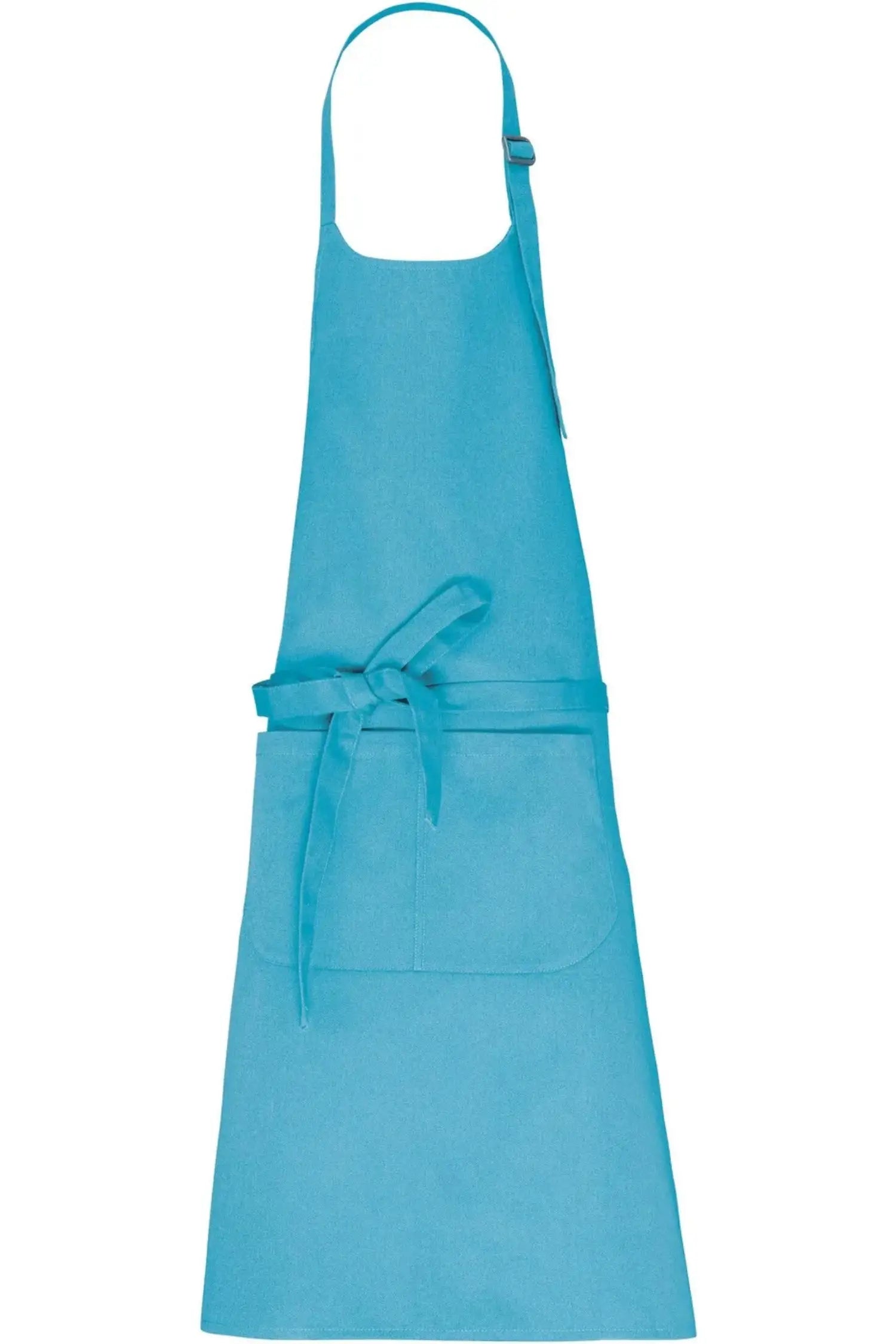 Tablier de cuisine personnalisé ’L’indispensable’ - 100% coton - Bleu Paon