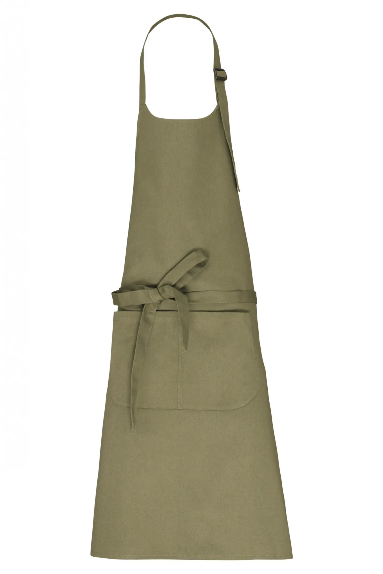 Tablier de cuisine personnalisé ’L’indispensable’ - 100% coton - Vert olive