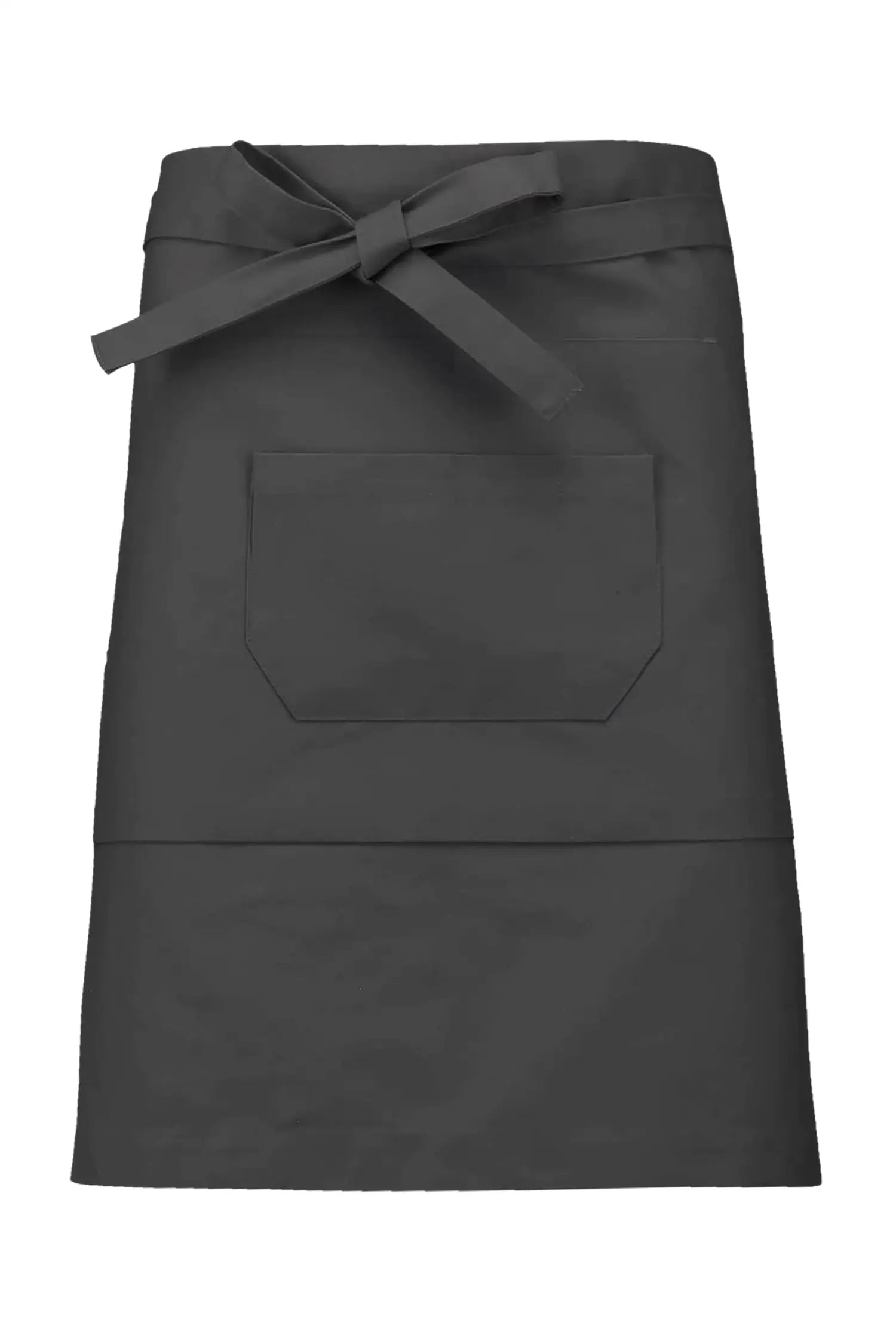 Tablier de cuisine personnalisé Mi-Long Personnalisable avec Double Poche - 100% Coton - Gris foncé