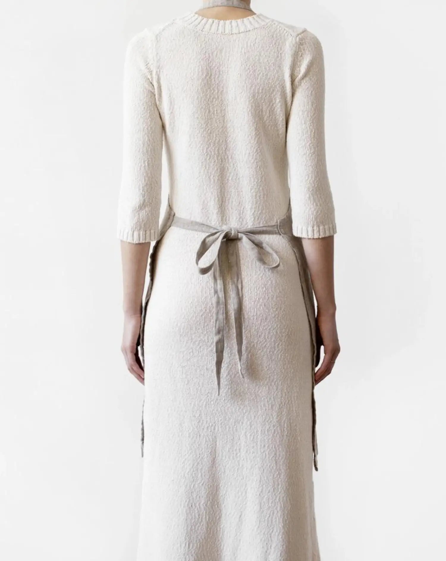 Tablier en lin naturel - Gris clair