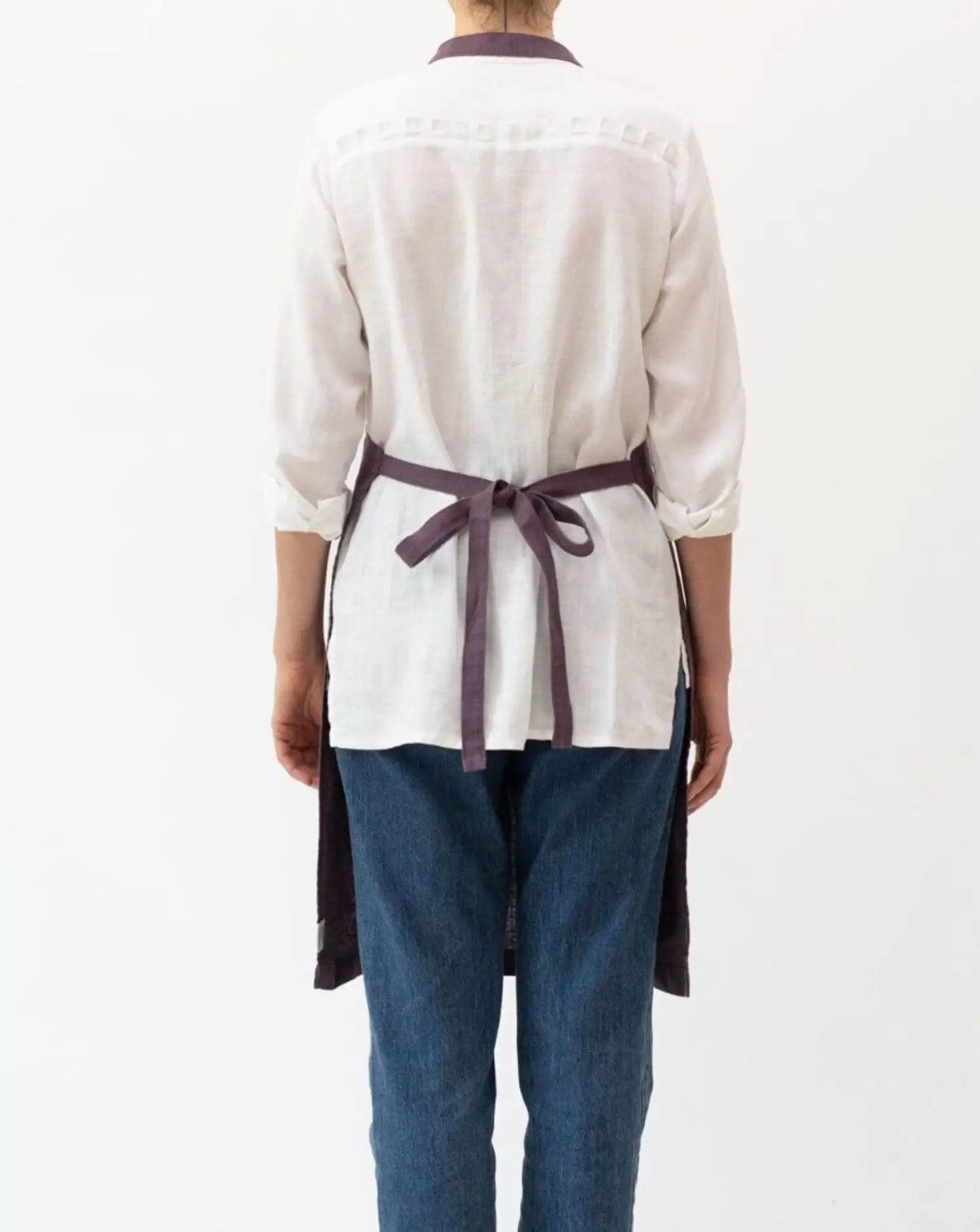 Tablier en lin naturel - Raisin