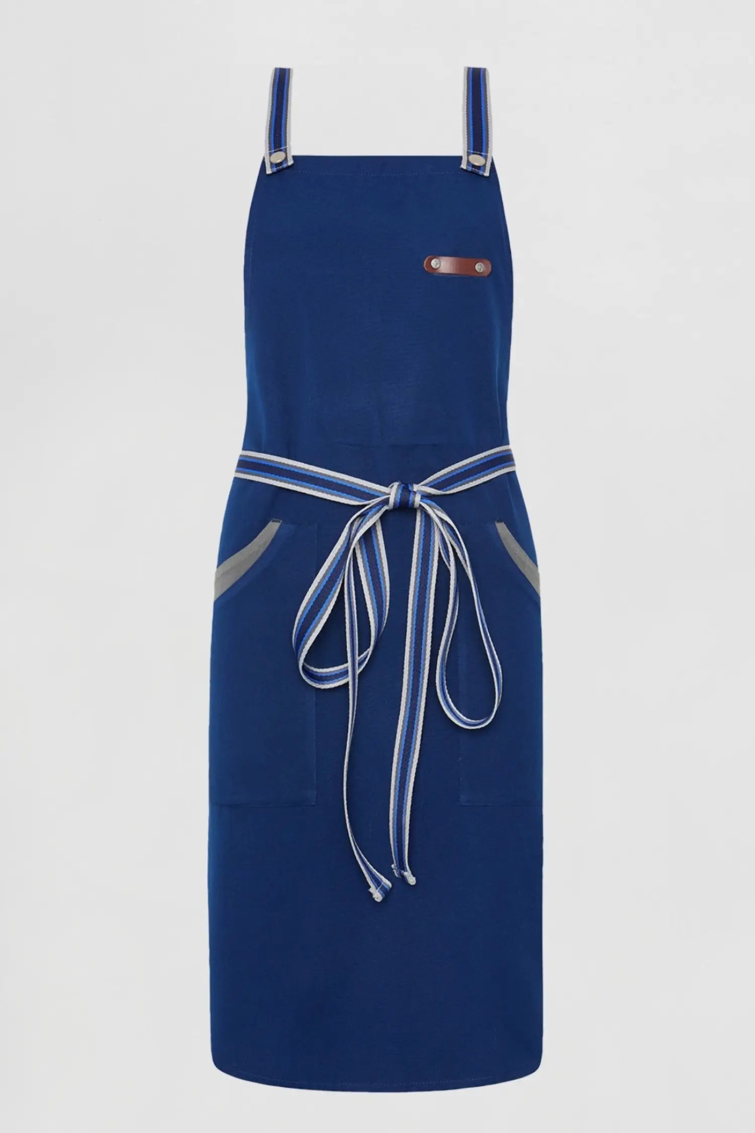 Tablier personnalisé bicolore à bavette
