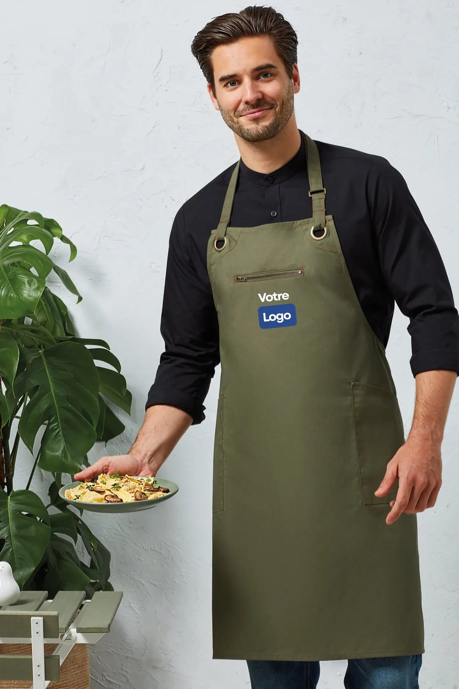 Tablier professionnel personnalisé ’Barley’ - Vert Olive