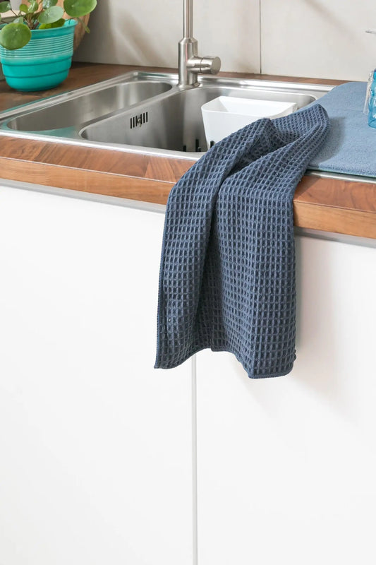 Torchon ESSENTIAL - Microfibre - Set de 2 - 40x60 cm - Bleu
