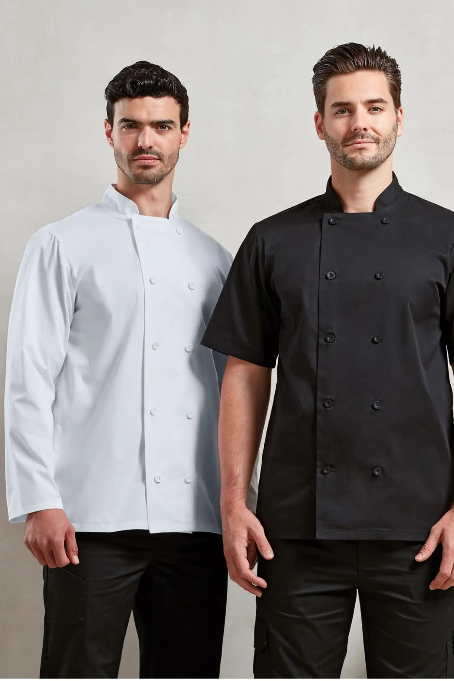 Veste chef cuisinier manches courtes à dix boutons Pro - Blanc / XS