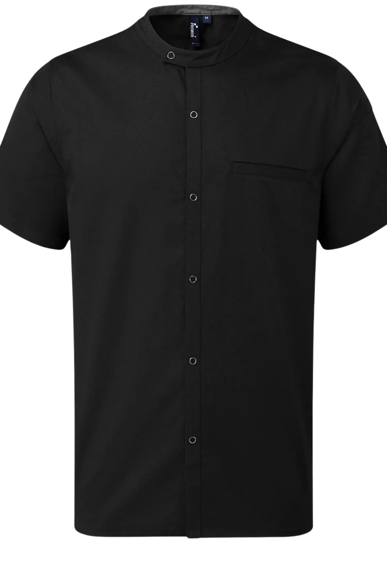 Veste chef cuisinier manches courtes - Noir / XS