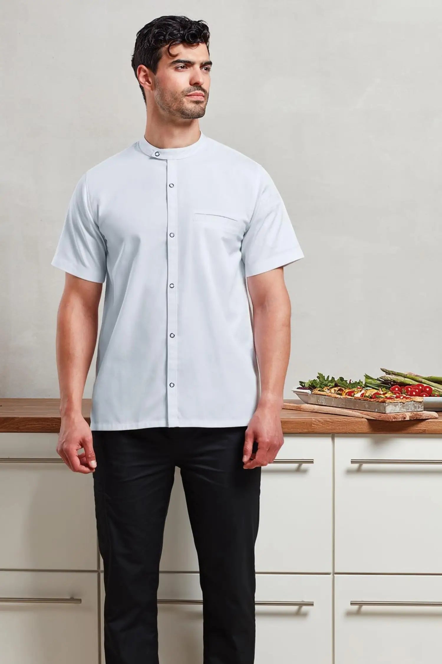 Veste chef cuisinier manches courtes