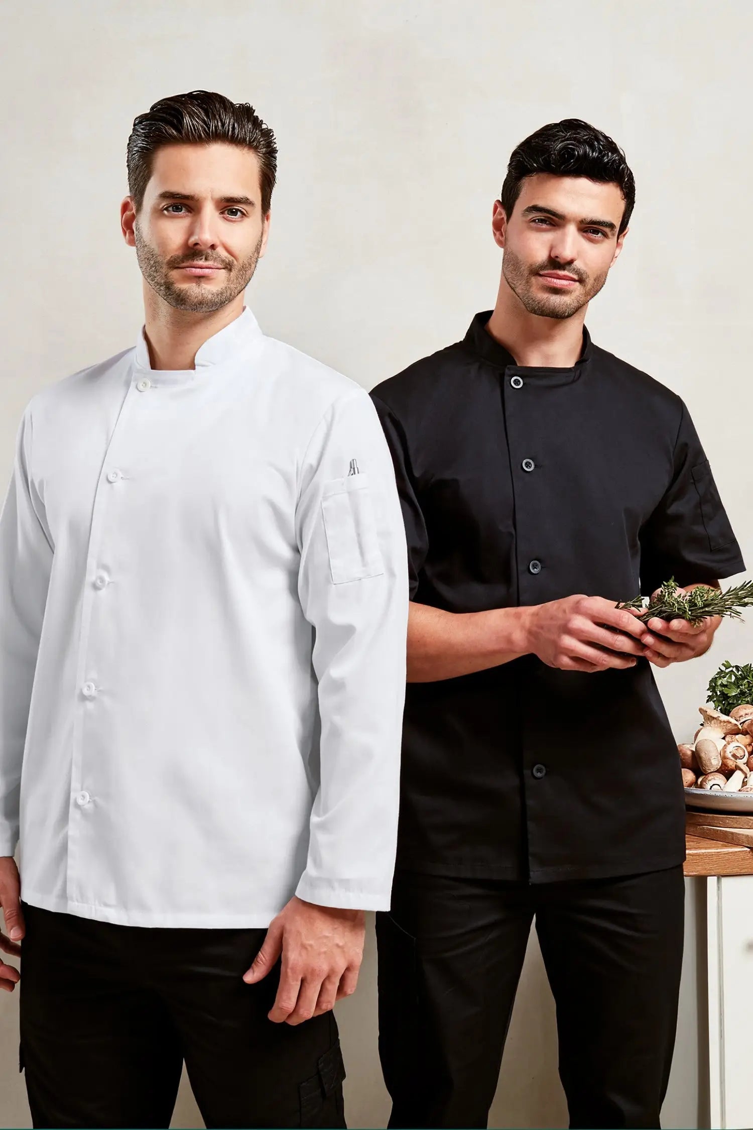 Veste de Chef Cuisinier Manches Longues ’Essential’ à Boutons Résine