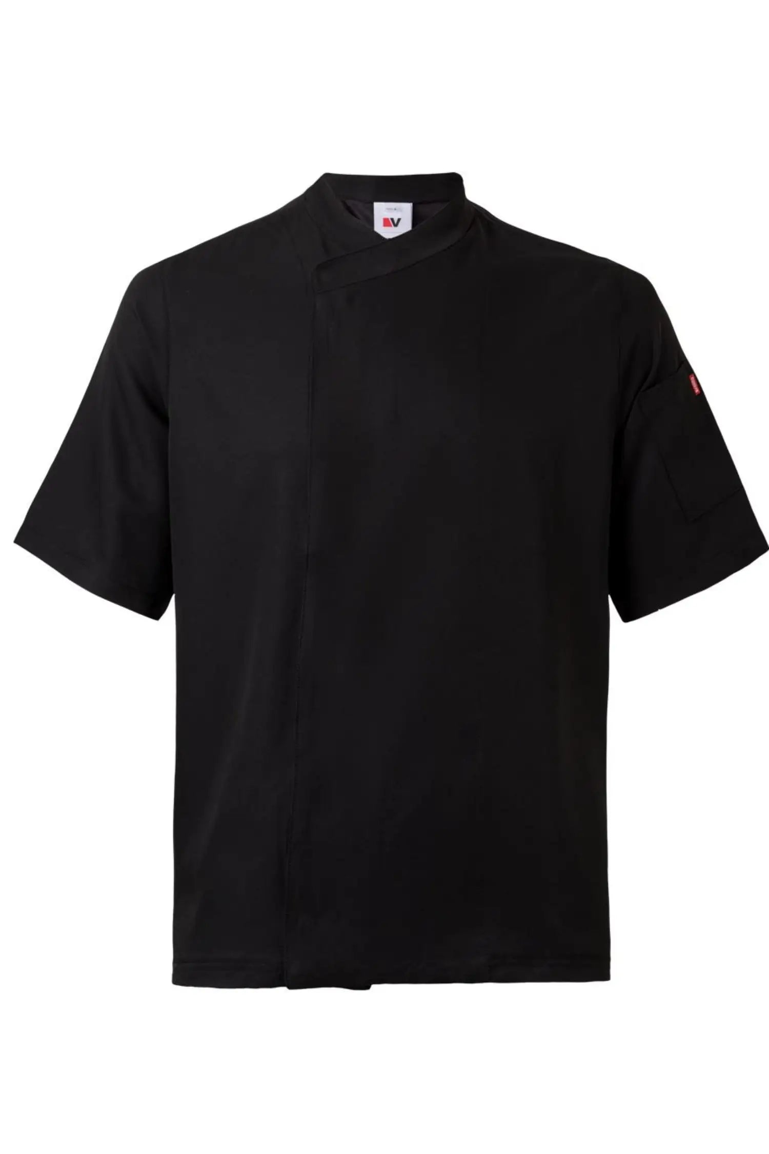 Veste de cuisine en microfibre avec dos Coolmax® à manches courtes - Noir / XS