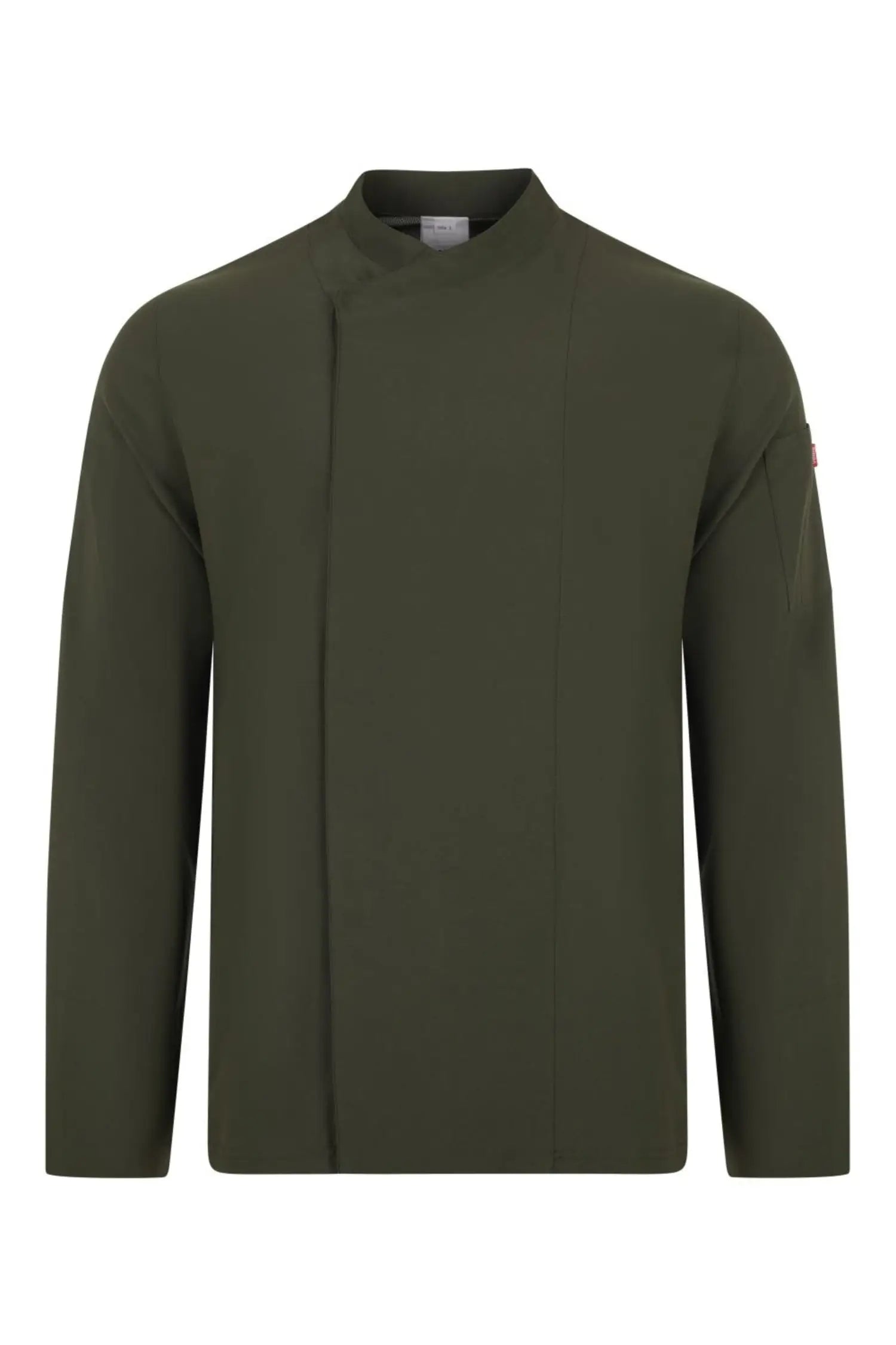 Veste de cuisine en microfibre avec dos Coolmax® manches longues - Vert olive / XS