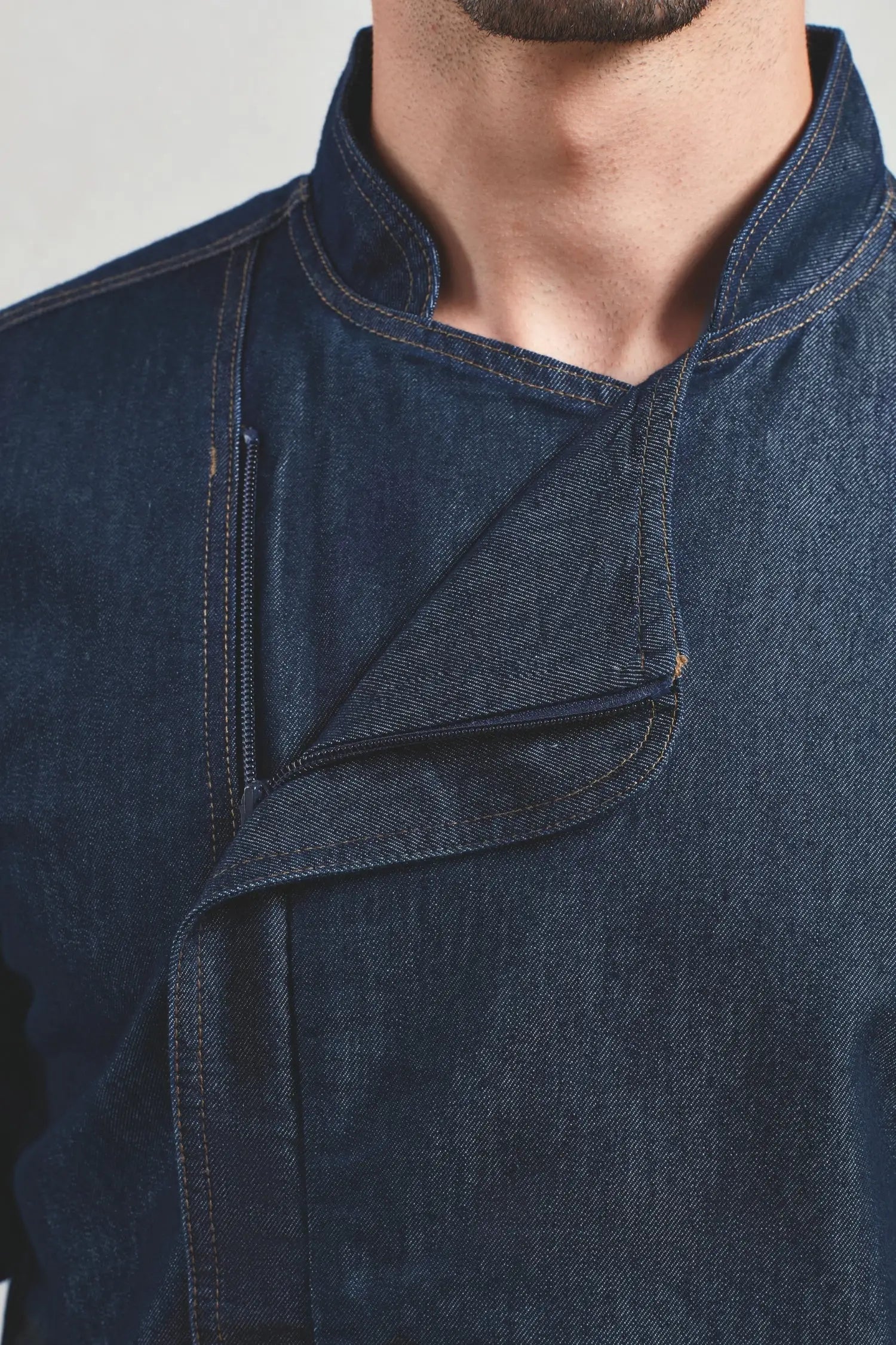 Veste de cuisinier à manches courtes et à fermeture zippée